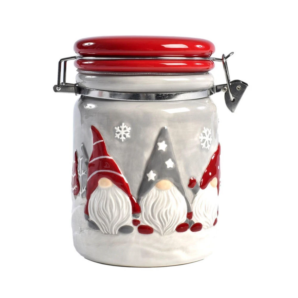 Pot Hermétique En Céramique Avec Couvercle - Lutins Nordiques 900 Ml 1 Pot Hermétique En Céramique Avec Couvercle - Lutins Nordiques 900 Ml