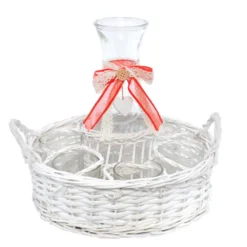 Set De 6 Verres Et Carafe En Panier