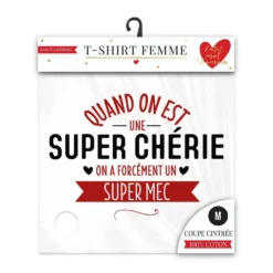 T-Shirt De La Super Chérie - Taille M -Promos Nid Objet Magasin t shirt de la super cherie taille m 2