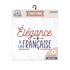 T-Shirt Élégance à La Française - Taille L -Promos Nid Objet Magasin t shirt elegance a la francaise taille l 1