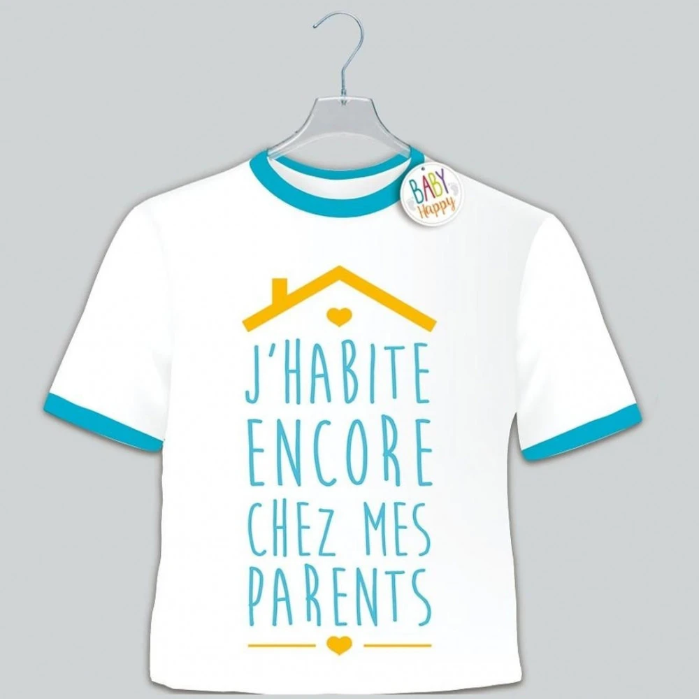 T-shirt Enfant - J'habite Encore Chez Mes Parents 1 T-shirt Enfant - J'habite Encore Chez Mes Parents