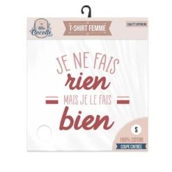 T-Shirt Je Ne Fais Rien Mais Je Le Fais Bien - Taille S 5 T-Shirt Je Ne Fais Rien Mais Je Le Fais Bien - Taille S -Promos Nid Objet Magasin t shirt je ne fais rien mais je le fais bien taille s 2