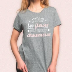 T-Shirt Je Préfère Les Chaussures - Taille S -Promos Nid Objet Magasin t shirt je prefere les chaussures taille s 2