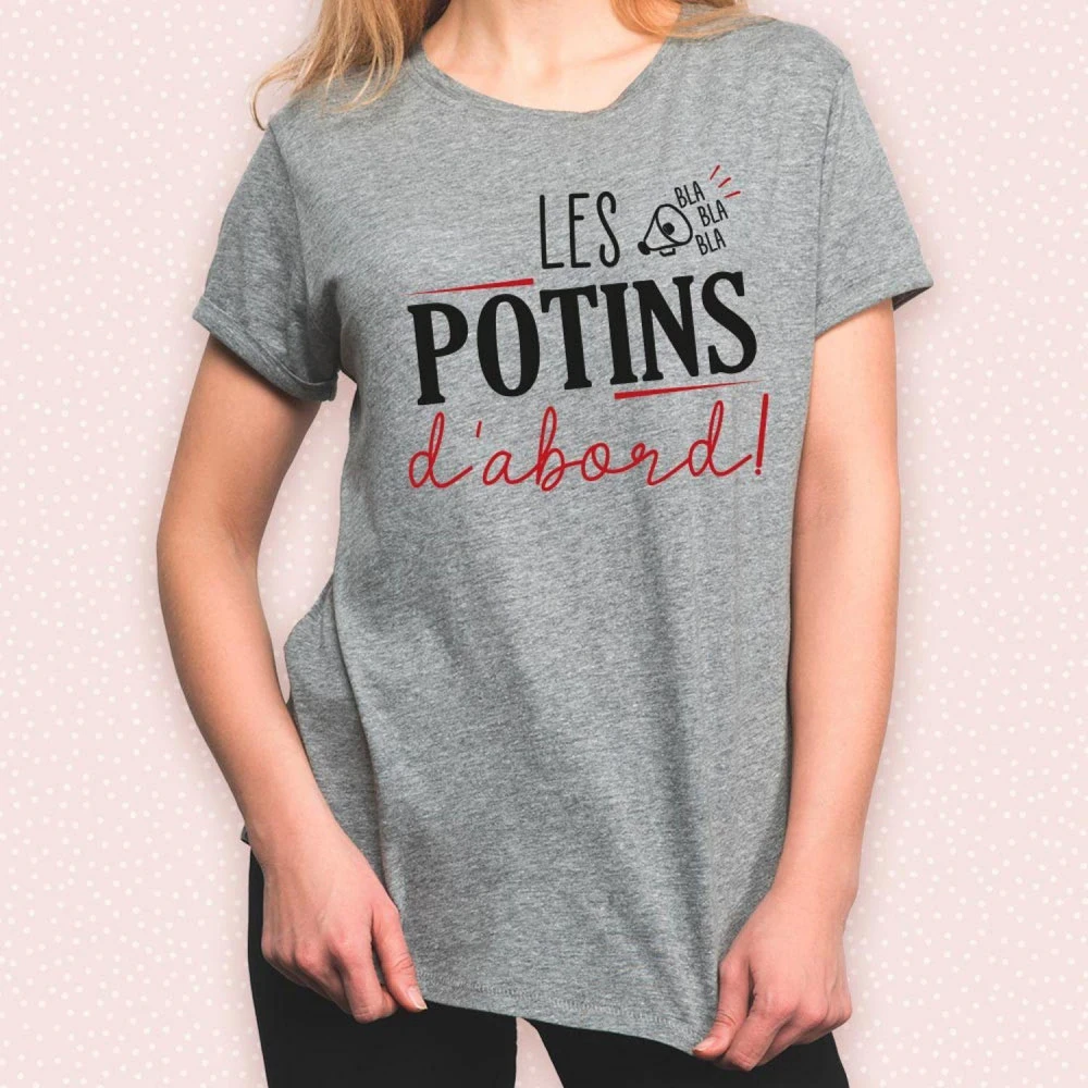 T-Shirt Les Potins D'abord - Taille S 3 T-Shirt Les Potins D'abord - Taille S – Image 3