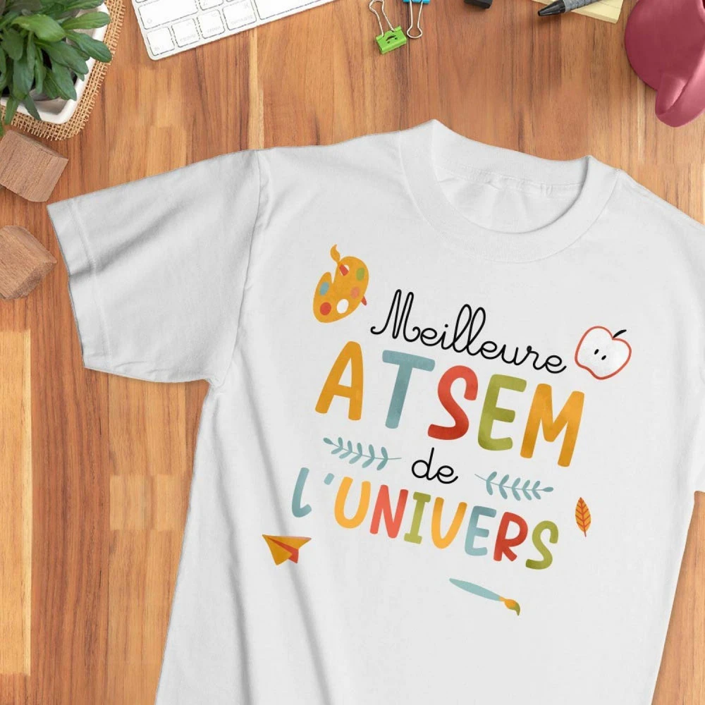 T-shirt Meilleure ATSEM De L'Univers - Taille M 2 T-shirt Meilleure ATSEM De L'Univers - Taille M – Image 2