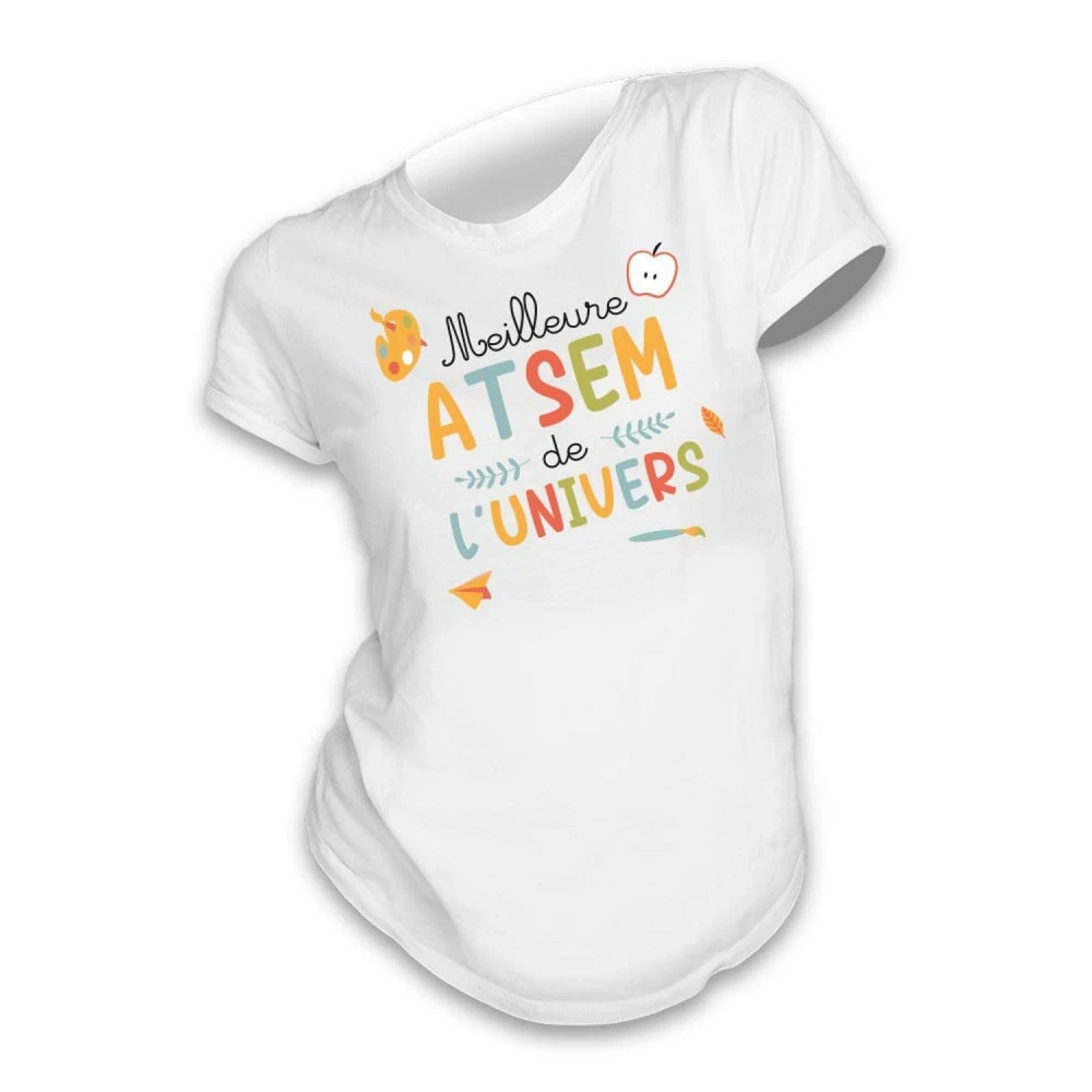 T-shirt Meilleure ATSEM De L'Univers - Taille M 1 T-shirt Meilleure ATSEM De L'Univers - Taille M