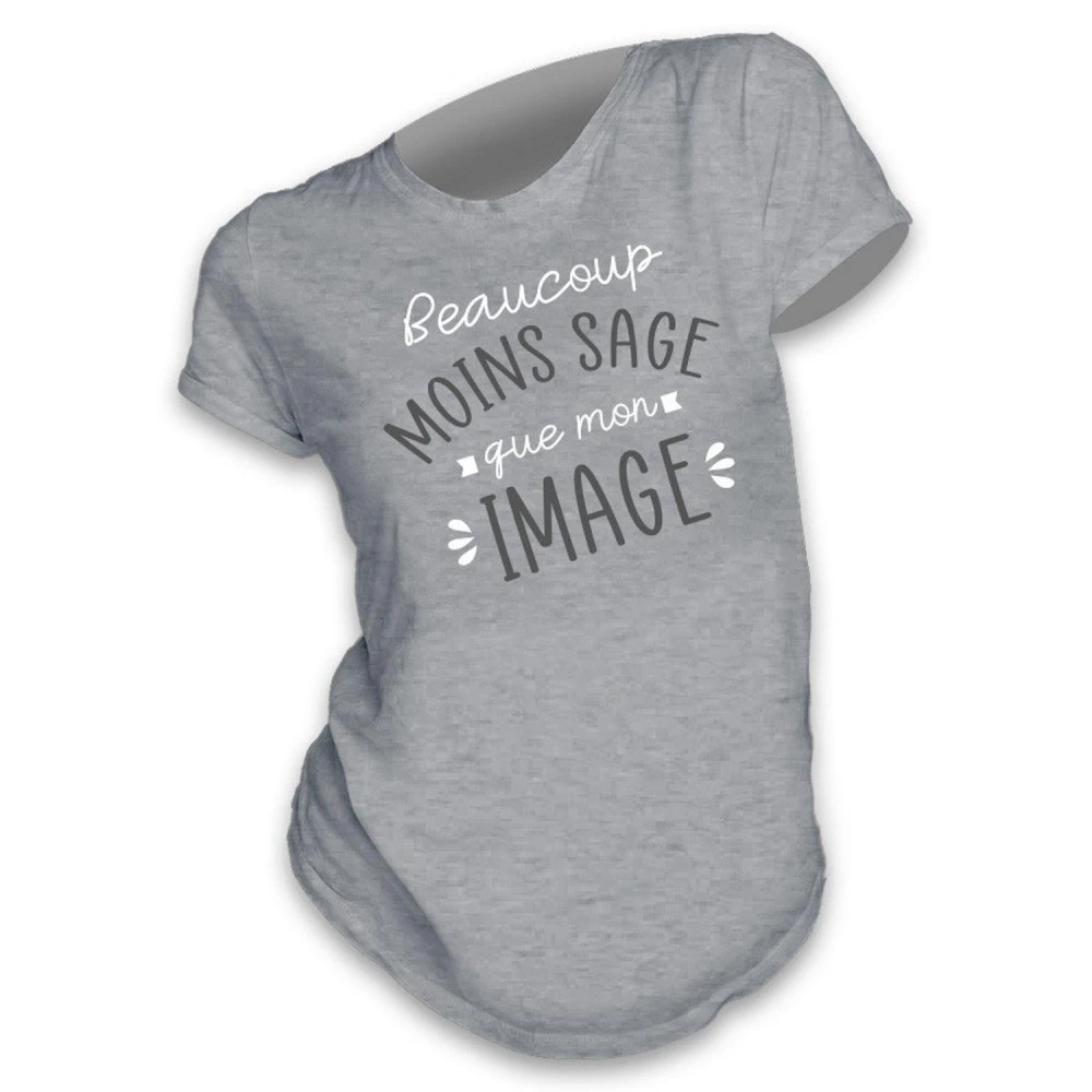 T-Shirt Moins Sage Que Mon Image - Taille S 1 T-Shirt Moins Sage Que Mon Image - Taille S