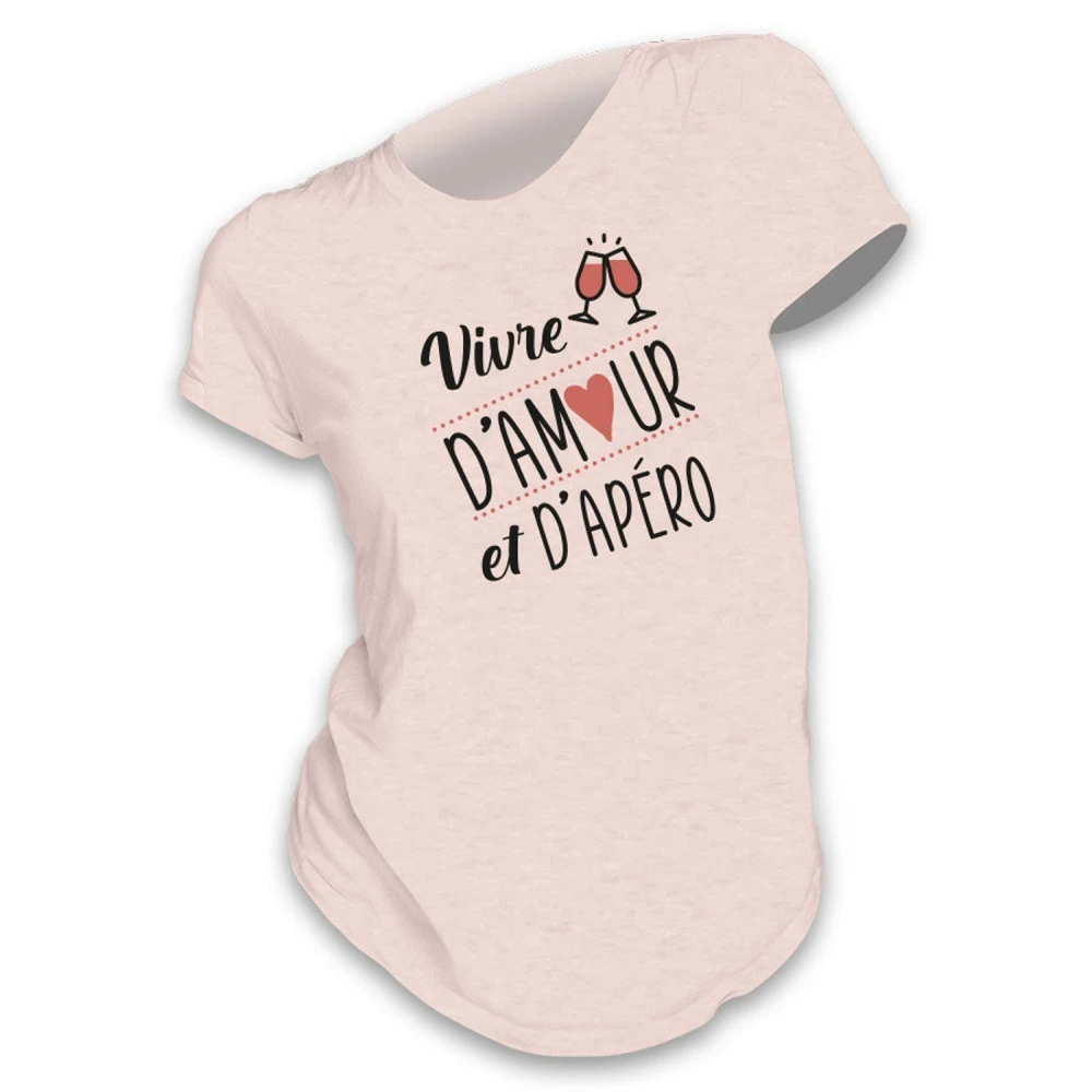 T-Shirt Vivre D'Amour Et D'Apéro - Taille M 1 T-Shirt Vivre D'Amour Et D'Apéro - Taille M