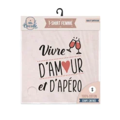 T-Shirt Vivre D'Amour Et D'Apéro - Taille S -Promos Nid Objet Magasin t shirt vivre d amour et d apero taille s 2