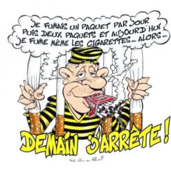 Tee Shirt Demain J'arrête ! -Promos Nid Objet Magasin tee shirt demain j arrete 1 2
