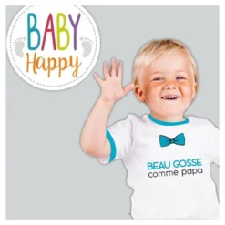 Tee Shirt Enfant - Beau Gosse Comme Papa -Promos Nid Objet Magasin tee shirt enfant beau gosse comme papa 2
