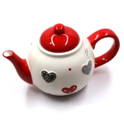 Théière à Motif Cœurs Et Pois -Promos Nid Objet Magasin theiere a motif coeurs et pois 2