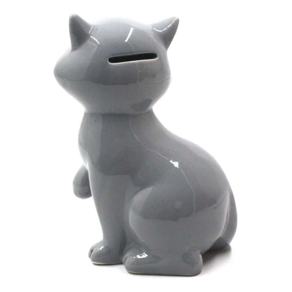 Tirelire Chat Gracile - Gris 3 Tirelire Chat Gracile - Gris – Image 3