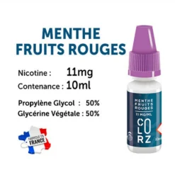 Vap Nation Colorz Lot De 5 Liquides - Menthe Fruits Rouges 11 Mg