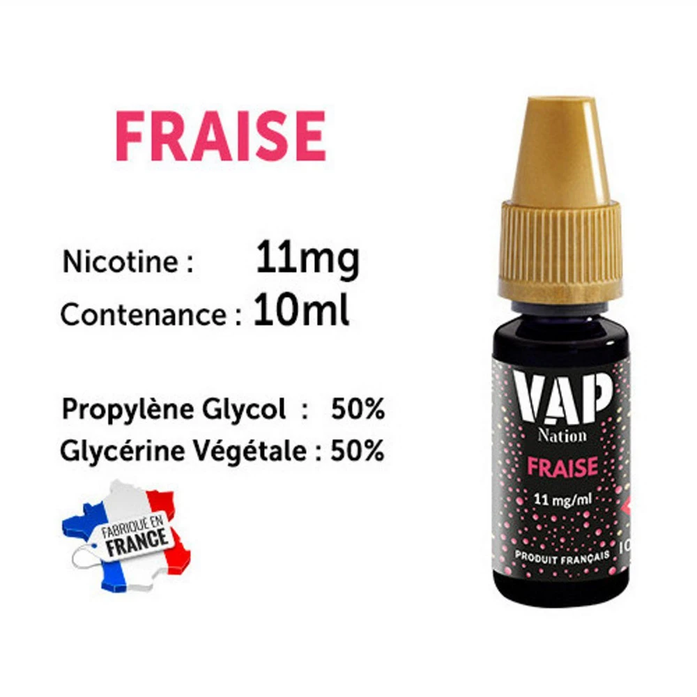 Vap Nation Lot De 5 Liquides - Fraise 11 Mg 1 Vap Nation Lot De 5 Liquides - Fraise 11 Mg