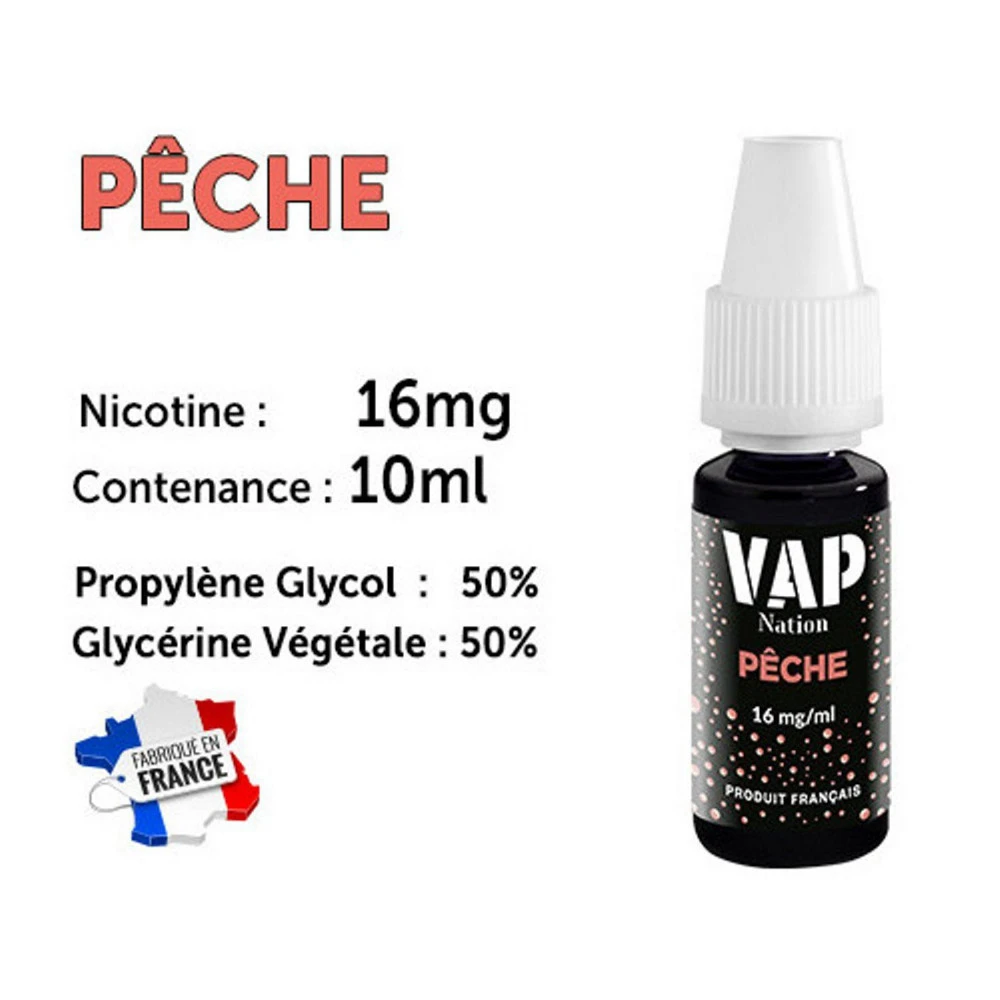 Vap Nation Lot De 5 Liquides - Pêche 16 Mg 1 Vap Nation Lot De 5 Liquides - Pêche 16 Mg