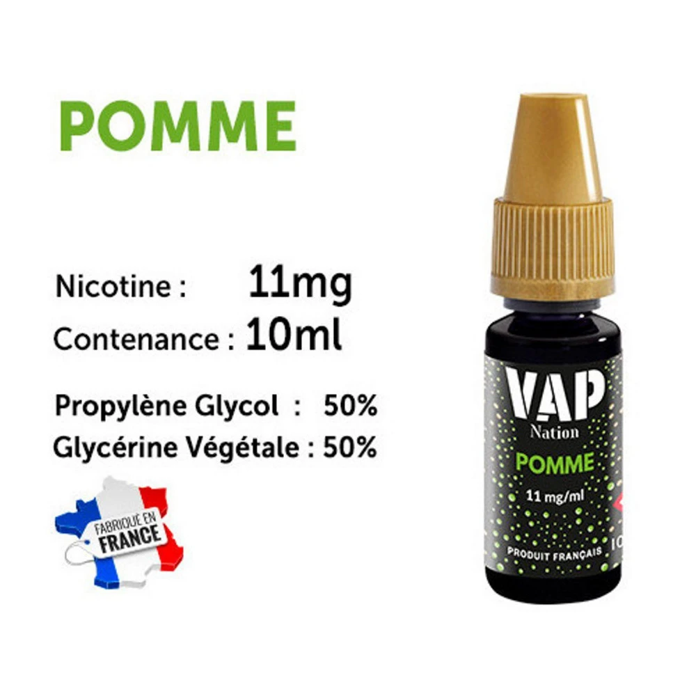 Vap Nation Lot De 5 Liquides - Pomme 11 Mg 1 Vap Nation Lot De 5 Liquides - Pomme 11 Mg