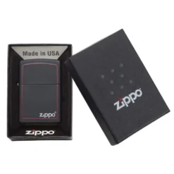 Zippo 218ZB Matte Black Red 60001437 -Promos Nid Objet Magasin zippo 218zb matte black red 60001437 2